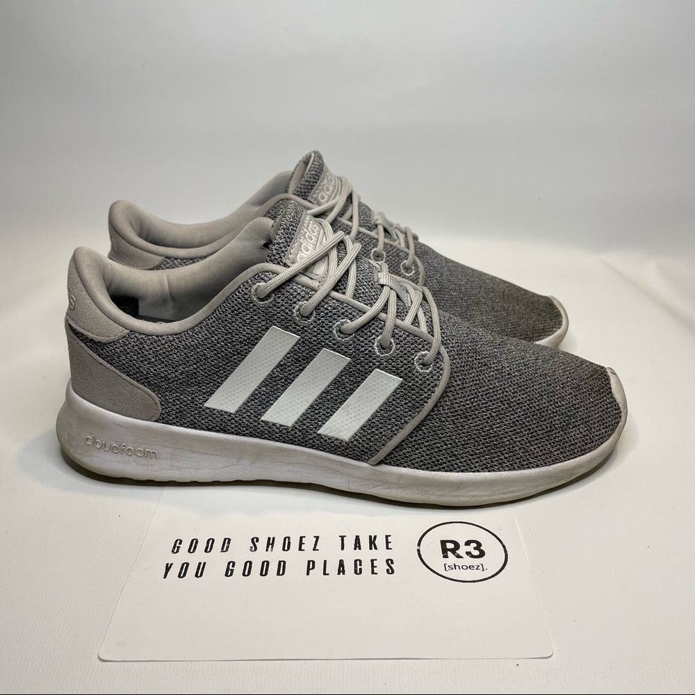 Adidas Cloudfoam Comfort Walking Sneakers Womens Sz 7 Grey White
